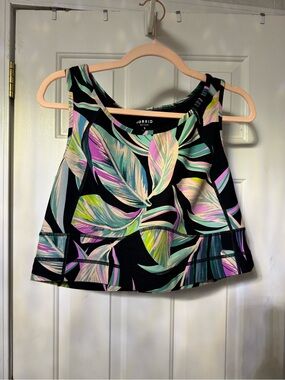 torrid Black Tropical Leaf Print sports bra